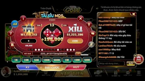 Tổng hợp thông tin về tựa game tài xỉu MD5 Go88